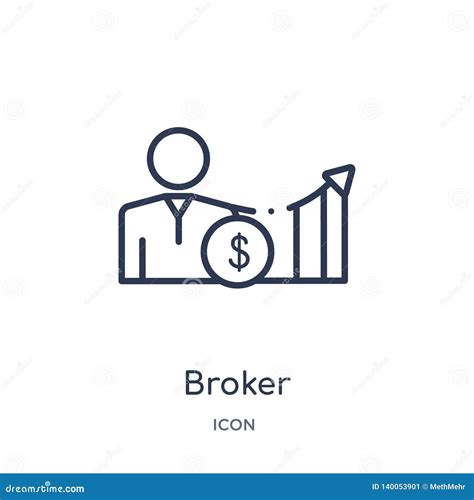 Linear Broker Icon From Ecommerce And Payment Outline Collection Thin