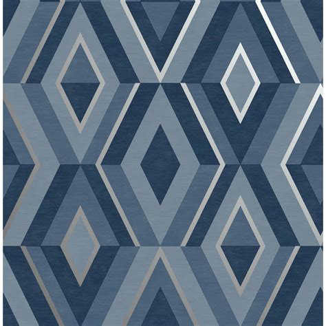 Navy Blue Geometric Wallpaper