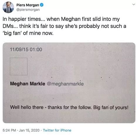 Piers Morgan Leaks Twitter Direct Message From Meghan Markle Amid Royal Crisis Mirror Online