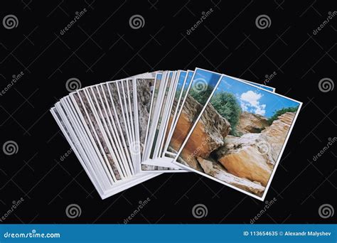 Tarjetas De La Foto Apiladas Imagen De Archivo Imagen De Blanco