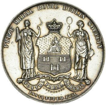 Award Victoria Royal Dublin Society Prize Medal 44mm Ireland