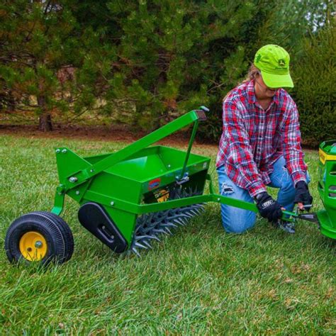 John Deere As 40jd 40 In Tow Behind Combination Aerator Spreader