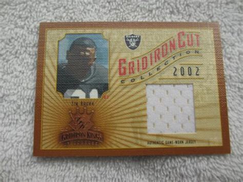 2002 Donruss Gridiron Cut Collection Tim Brown Game Worn Jersey Card