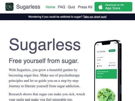 sugarless therapy based sugar quitting habit change ios app