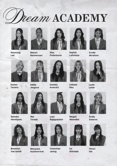 The Debut Dream Academy Yearbook Poster Hybe X Geffen Nel