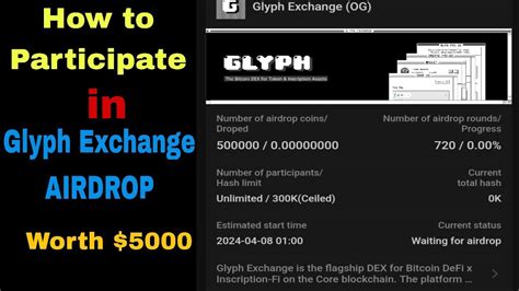 Claim Glyph Exchange AIRDROP Worth 5000 How To Participate In Glyph