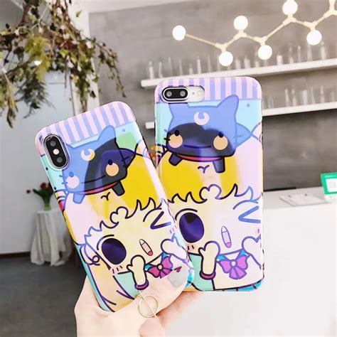 ZMASI Cute Cartoon Girl Phone Case For iphone X Case For iphone 6 6S 7 8 Plus Back Cover Blue ...