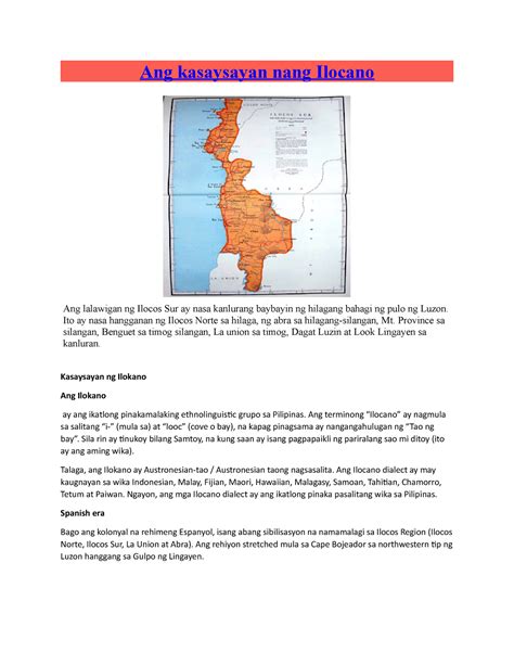 Ang Kasaysayan Nang Ilocano Ito Ay Nasa Hangganan Ng Ilocos Norte Sa