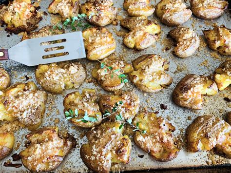 Crispy Parmesan Smashed Potatoes Recipe Live Love Laugh Food