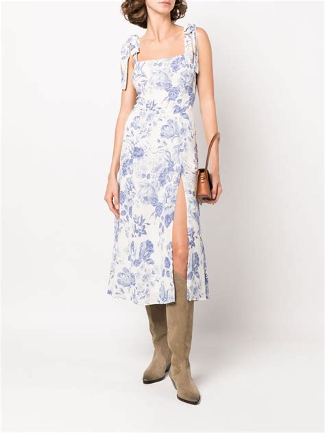 Reformation Twilight Floral Print Midi Dress Farfetch