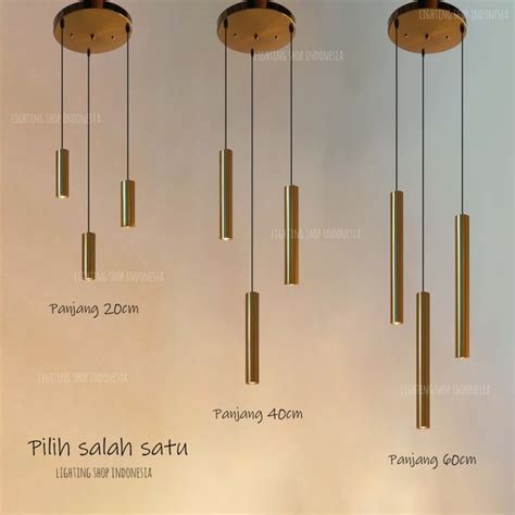 Jual Lampu Gantung In Tabung Gold Cm Cm Cm Spotlight Modern