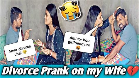 Divorce Prank On Wife💔 Gone Extremely Wrong 😰 Super Angry Reaction 😤 Youtube