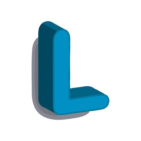 Premium Vector Letter L 3d Design Vector