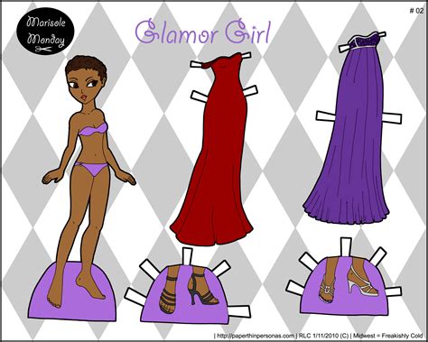 Glamor Girl Printable Paper Doll • Paper Thin Personas