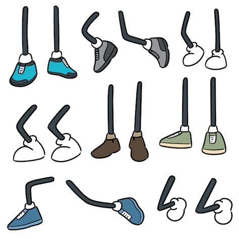 Premium Vector Set Of Cartoon Leg