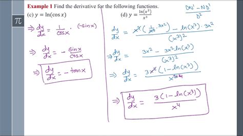 Derivatives Of Logarithmic And Exponential Functions YouTube