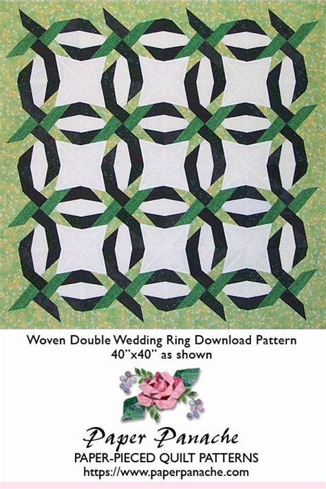 This Woven Double Wedding Ring Pattern Is A Simpler Pattern With Larger