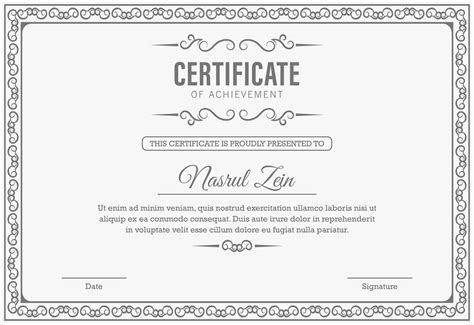 Download Certificate of achievement template for free | Certificate of achievement, Certificate ...