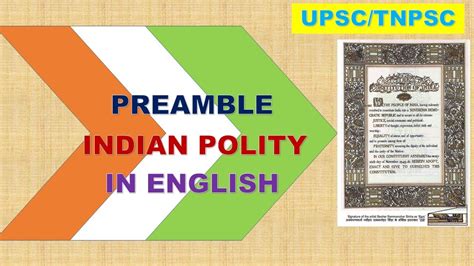 Preamble Indian Polity Explained In English Tnpsc Upsc Govt Exams