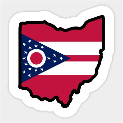 Ohio Flag Ohio State Sticker Teepublic