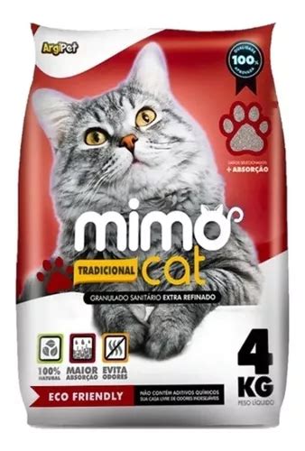 Areia Para Gato Granulado Sanitário Higiênico Mimo Cat 4kg Tipo