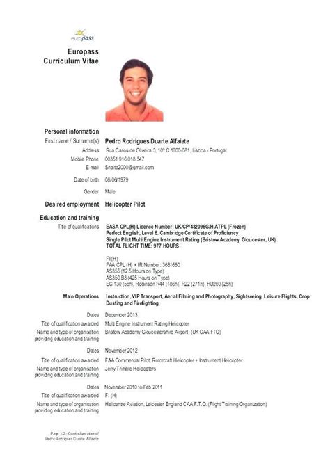 Exemple De Cv Europass En Anglais Simple Laboite Cv Fr