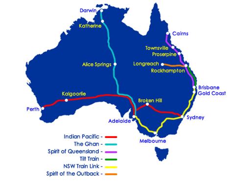 Australian Railways Train Journey Planner Train Routes Australia