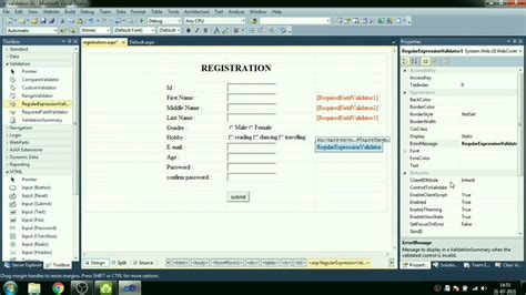 Asp Net How To Use Validation Controls In Asp Net Validation Part