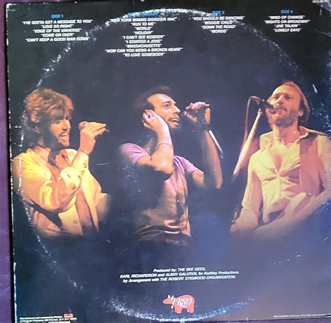 Bee Gees Here At Last Live 1977 Vintage Rock Pop Vinyl Rso Records Rs