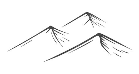 Premium Vector Hand Drawn Mountains