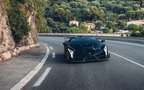 Menacing Matte Black Lamborghini Veneno Roadster Heading To Auction