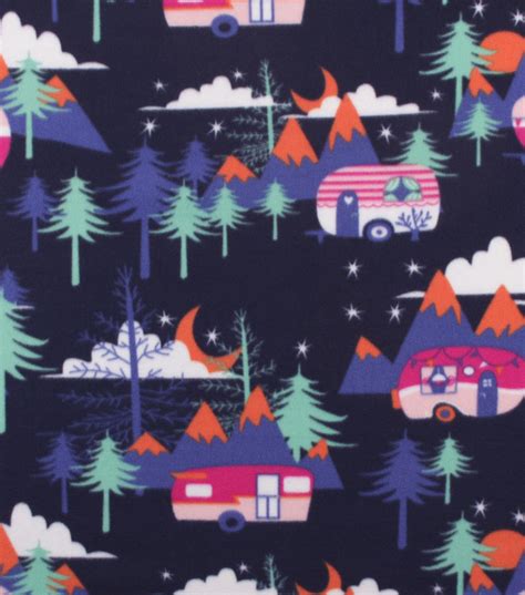 Blizzard Fleece Fabric Midnight Glampers Joann