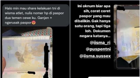 Tulis Nomor Hp Di Paspor Mahasiswi Dua Anggota Tni Dibebastugaskan