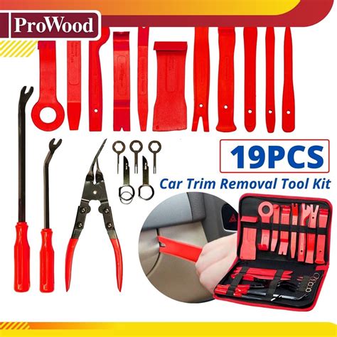 19PCS Car Clip Remover Tool Kit Trim Clip Plier Set Car Door Dashboard