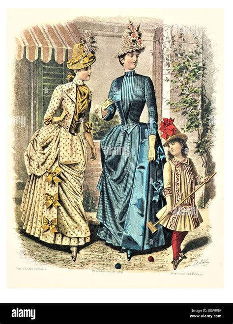 La Mode Illustree Victorian era period costume fashion dress gown gowns ...