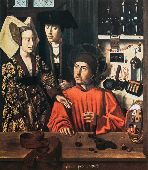 Petrus Christus The St Eligius In His Workshop Or Goldsmith In His