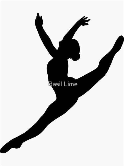 Dance Leap Silhouette Sticker For Sale By Basil Lime Redbubble