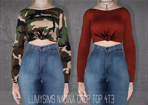 Simplicity S Cc Finds Yesod Sims Lumy Sims Crop Top T Conversion