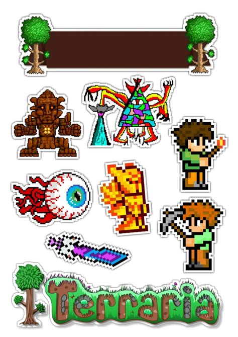 Kit Decoração de Festa Terraria Completo Painel Grande Elo7