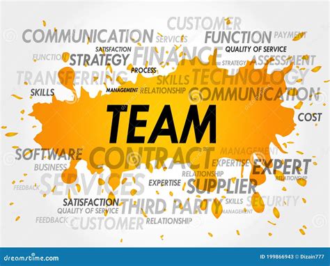 Team Word Cloud Stock Illustration Illustration Of Skill 199866943