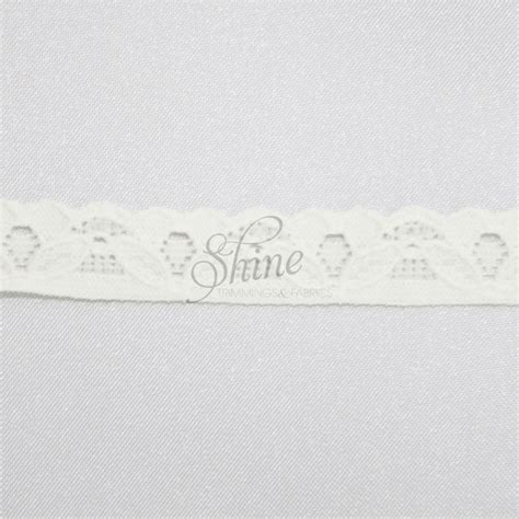 Stretch Lace Trimming 1448 Cream Shine Trimmings Fabrics