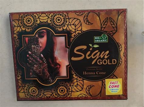 Special Sign Gold Instant Dulhan Mehendi Cone Pack Of 12 Pieces 25 Gm