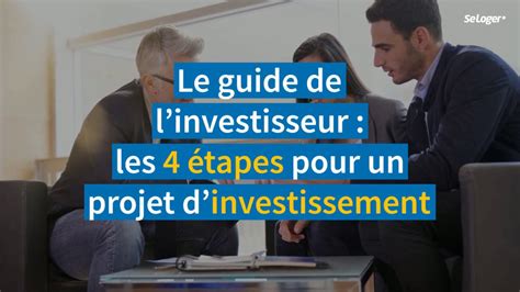 Le guide de l investisseur les 4 étapes pour un projet d