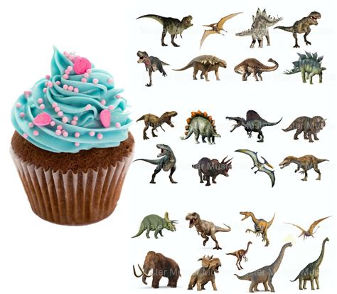 Dinosaurier Jurassic E Bar Muffin Tortenaufleger Bild Party Deko