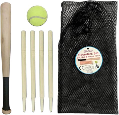 Traditional Wooden Rounders Beach Garden Game Set