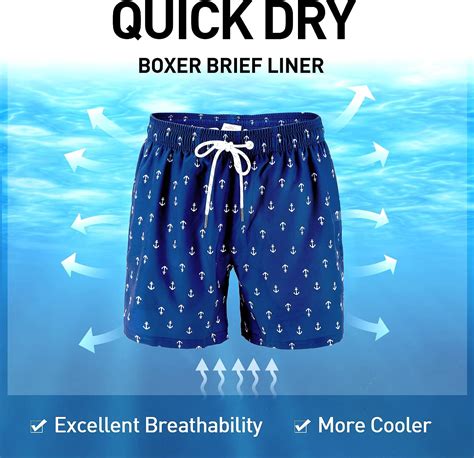 Arcweg Mens Swimming Shorts With Compression Liner Mens Swimming