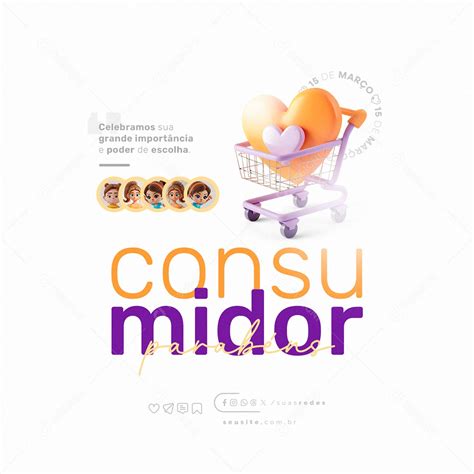 Dia do Consumidor 15 De Março parabéns Social Media PSD Editável