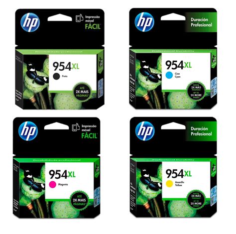 Combo Cartucho De Tinta Hp 954xl Negra Y 954xl Colores Original J S Suministros