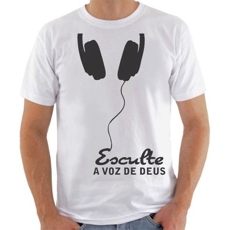 Camiseta Esculte A Voz De Deus Moda Evangelica Masculina No Shoptime