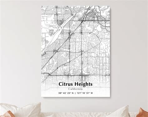 Citrus Heights City Map Print, Citrus Heights California Map Poster ...